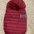 New Pet Dog Down Vest with Hood Dog Clothes Winter Warm Cotton wine red